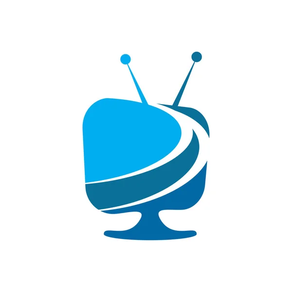Televisão Transmissão Canal Vetor Logotipo Design Gráficos Vetores