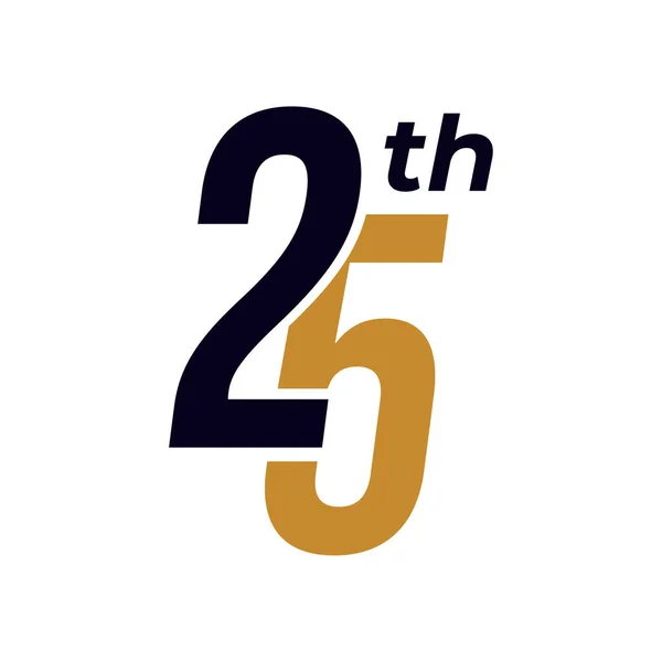 25Th Year Anniversary Celebration Vector Logo Design Royalty Free Stock Vektory