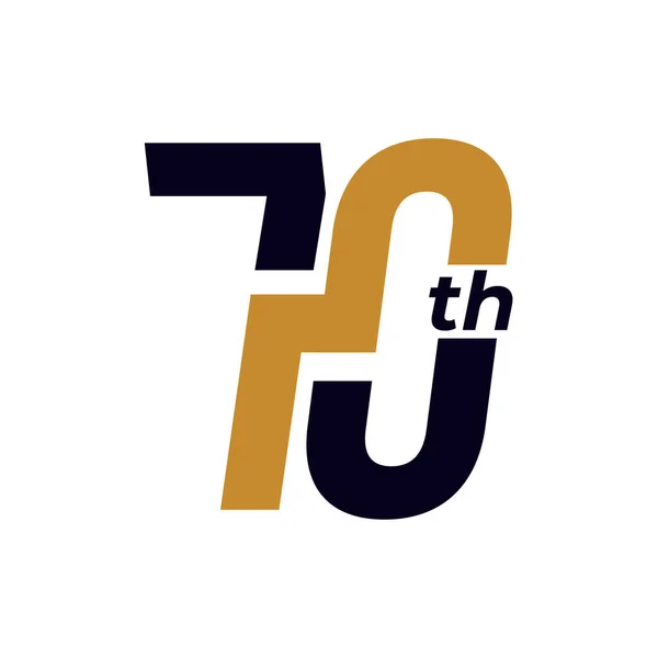 70Th Year Anniversary Celebration Vector Logo Design Royalty Free Stock Ilustrace