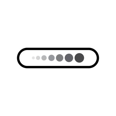 Data loading or buffering icon vector logo design