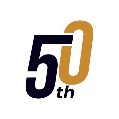 50th year anniversary celebration vector logo design