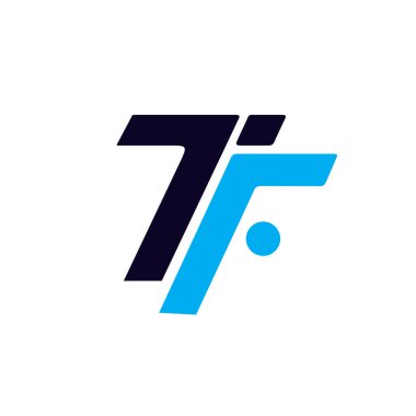 Uygulama logosu ya da dağıtım şirketi olarak kullanmak için TF harfi logo vektör modern tasarımı