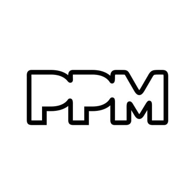 PPM harfi sonsuzluk ilk vektör logo tasarımı