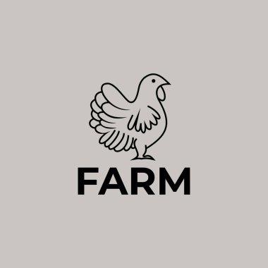 country chicken agriculture product vektör logo tasarımı