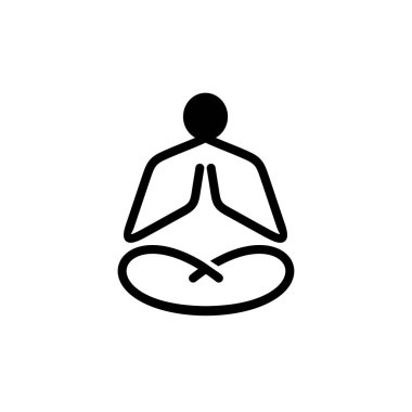 Yoga sağlık meditasyon vektör logosu tasarımı