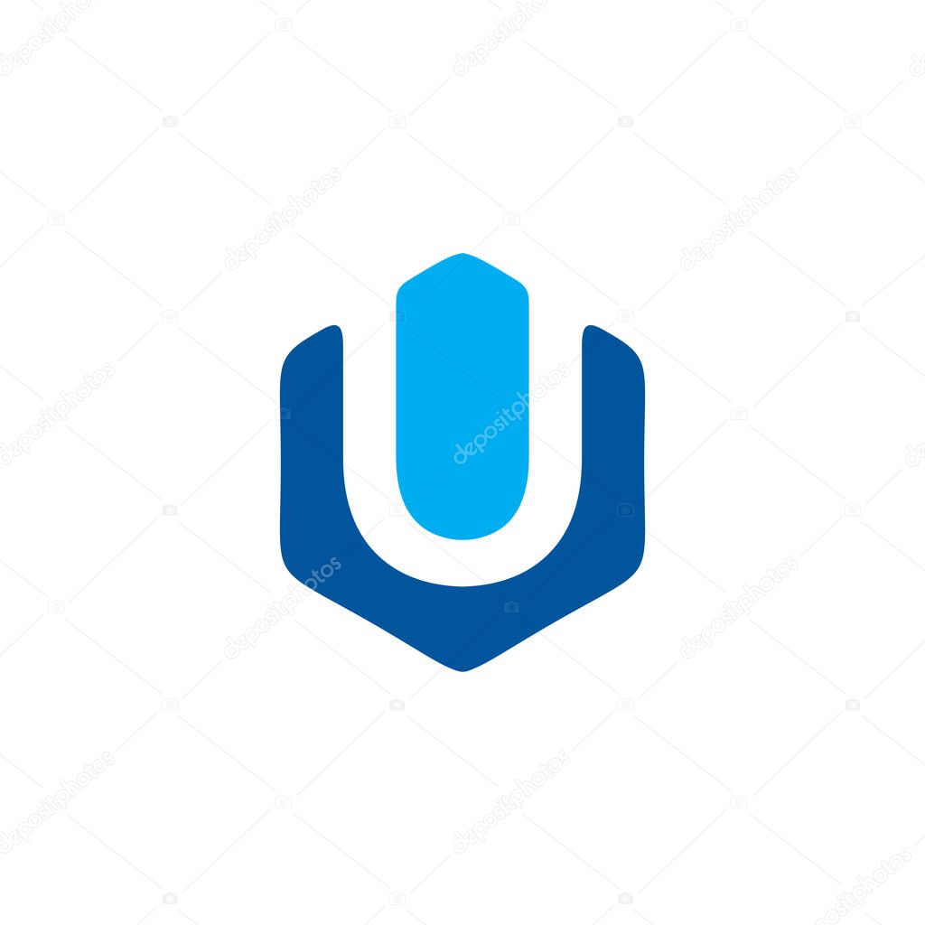 U letter business modern creative logo design