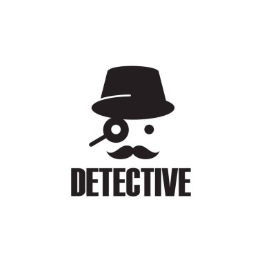 Adam dedektif vektör logosu tasarımı