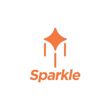 Uçan parlak yıldız vektör logosu tasarımı