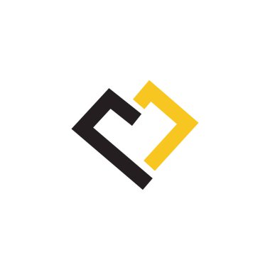 M harfi ilk vektör logosu tasarımı