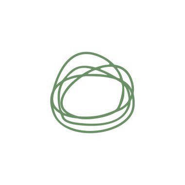 Beyin psikolojisi düzensiz çizgi vektör logosu tasarımı