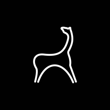 anahat hayvan zürafa vektör logosu tasarımı