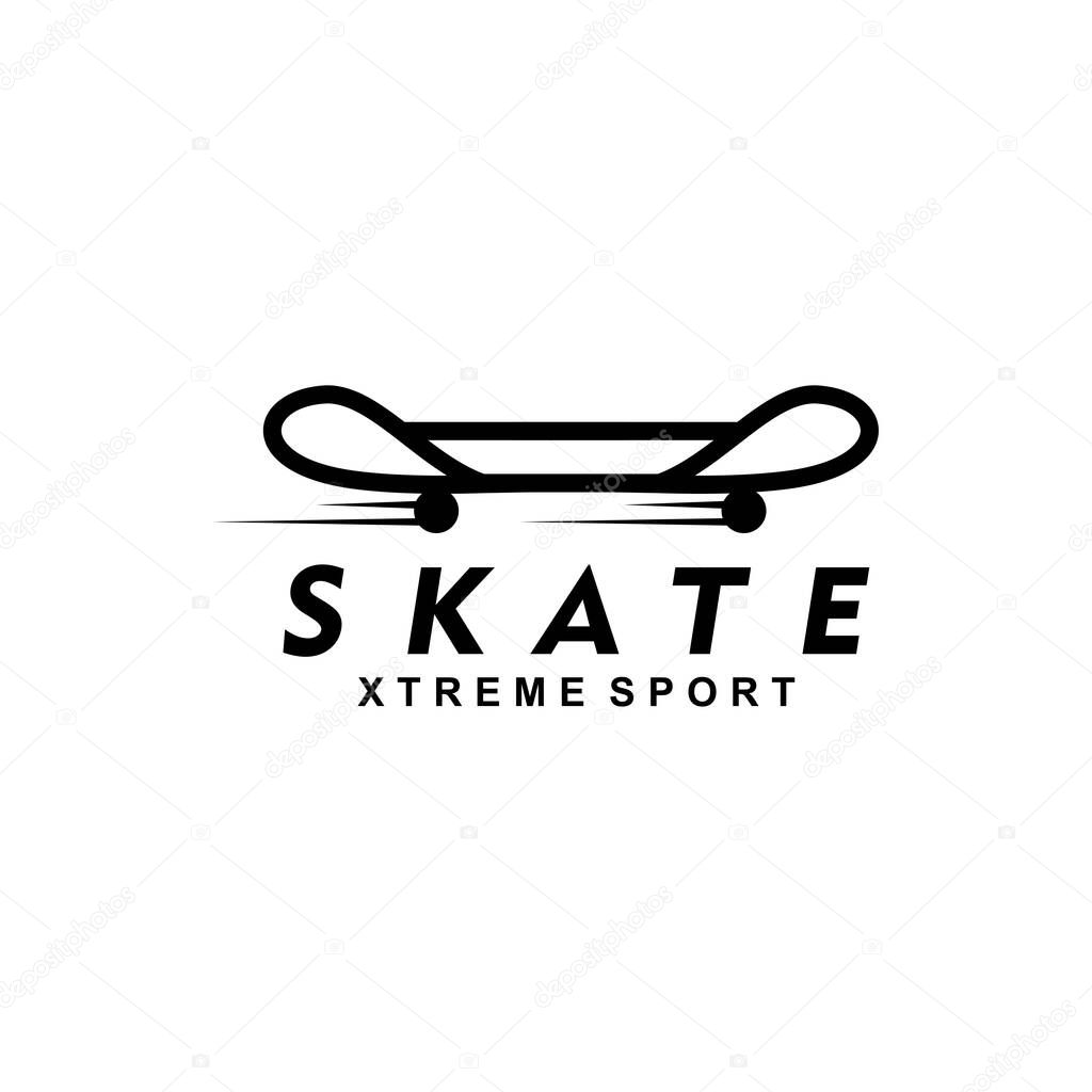 Skate board extreme sport vector logo design