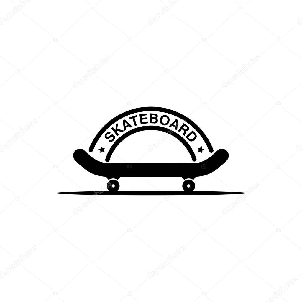 Skate board extreme sport vector logo design
