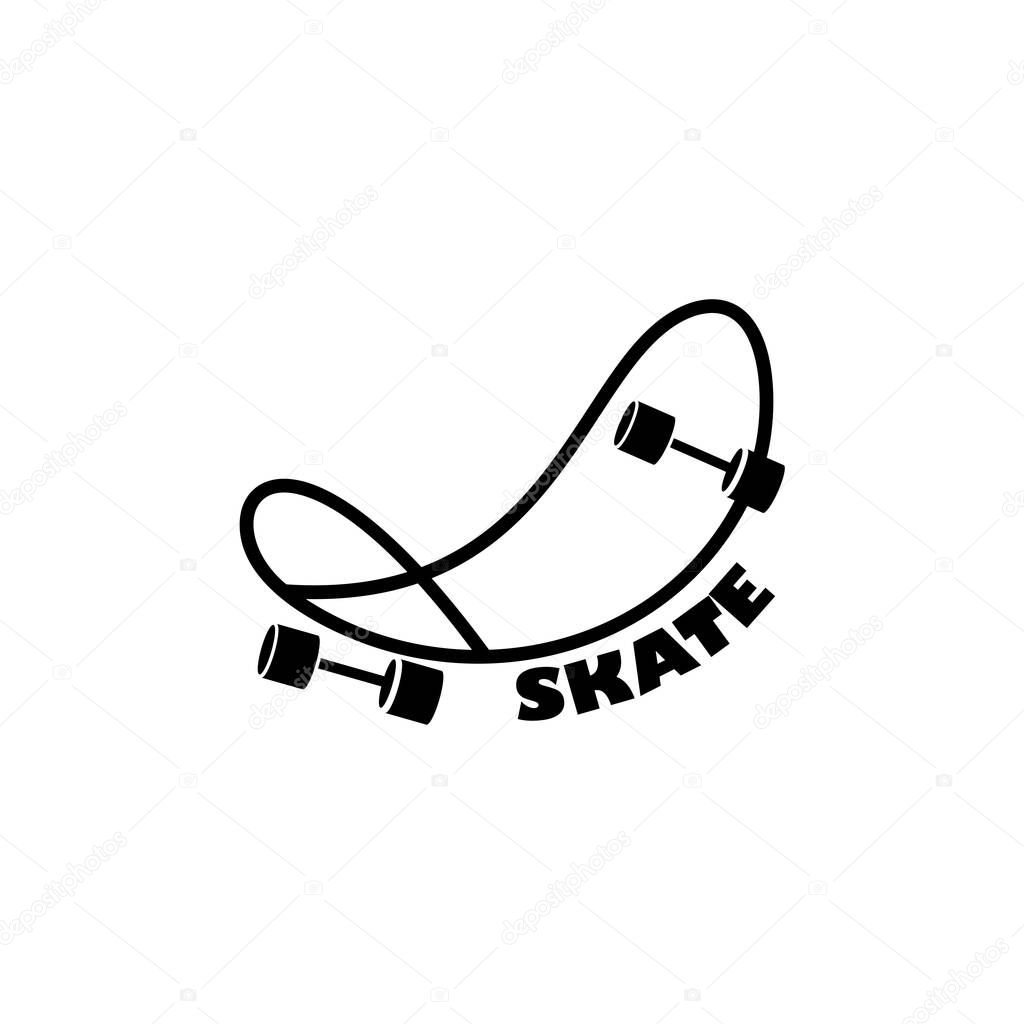 Skate board extreme sport vector logo design
