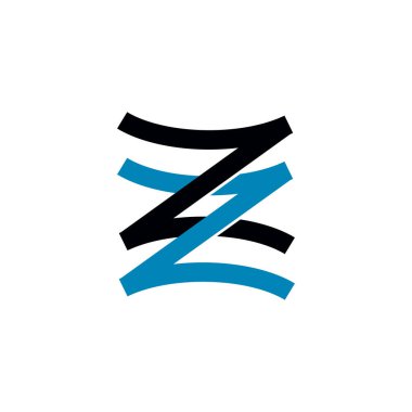 ZZ harfi İş Vektörü Logosu Tasarımı