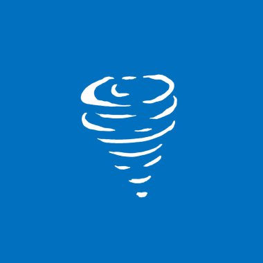 Kasırga rüzgar vektör logosu tasarımı