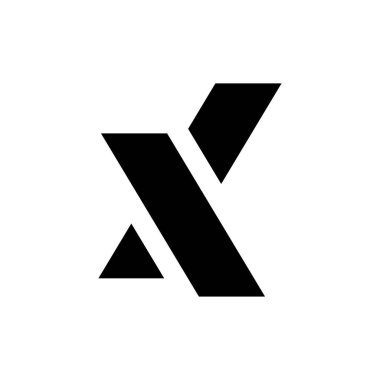 K harfi ilk vektör logosu tasarımı