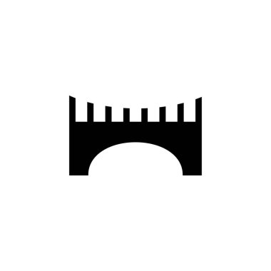 Köprü inşaatı mimari vektör logosu tasarımı