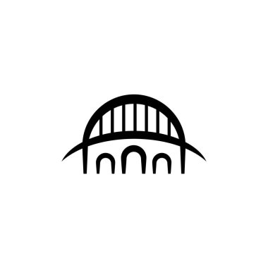 Köprü inşaatı mimari vektör logosu tasarımı