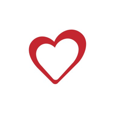 Aşk kalp sembolü vektör logosu tasarımı