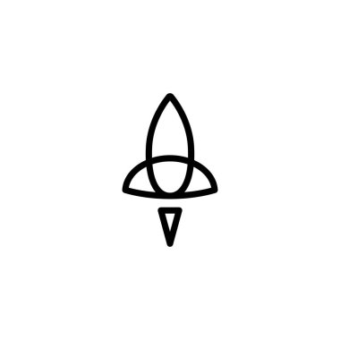 Roket fırlatma teknolojisi vektör logosu tasarımı