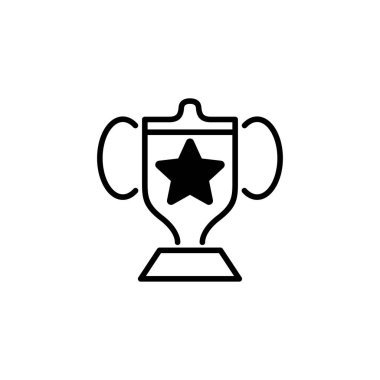 Kupa şampiyonu ödül vektör logosu tasarımı