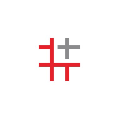 Modern hashtag sosyal ağ vektör logosu tasarımı