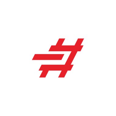 Modern hashtag sosyal ağ vektör logosu tasarımı