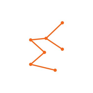 Astroloji zodiac yıldız çizgisi vektör logosu tasarımı