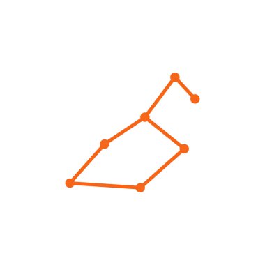 Astroloji zodiac yıldız çizgisi vektör logosu tasarımı