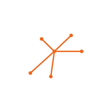 Astroloji zodiac yıldız çizgisi vektör logosu tasarımı