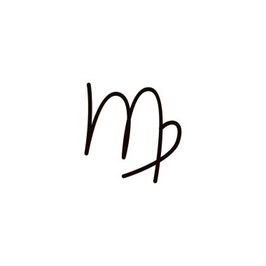 Astroloji zodiac yıldız çizgisi vektör logosu tasarımı