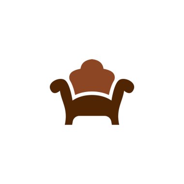 Ev koltuğu mobilya vektör logosu tasarımı