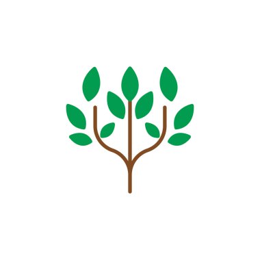 Botanik enerji ağacı vektör logosu tasarımı