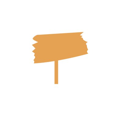 Tahta levha yön vektör logosu tasarımı