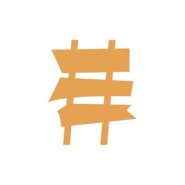 Tahta levha yön vektör logosu tasarımı