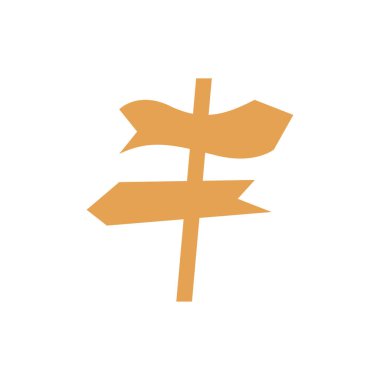 Tahta levha yön vektör logosu tasarımı