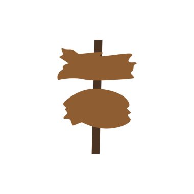 Tahta levha yön vektör logosu tasarımı