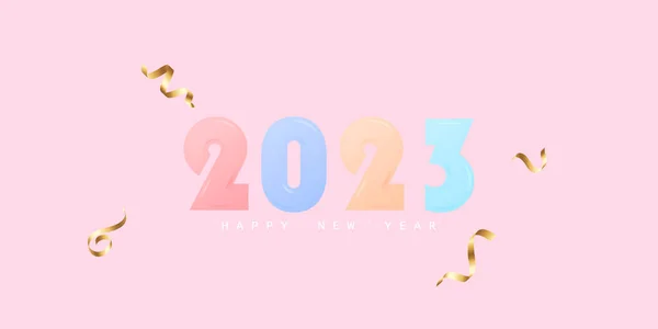 Frohes Neues Jahr 2023 Hintergrunddesign Mit Moderner Vektorillustration — Stockfoto