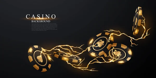 Kasino Chips Design Kasino Utrustning Lyx Vektor Illustration — Stockfoto