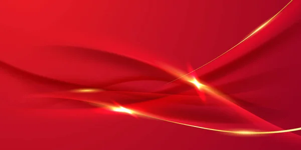Diseño Fondo Abstracto Moderno Rojo Oro Elementos Geométricos Vector Ilustración — Foto de Stock