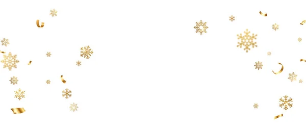 豪華な黄金の雪の結晶で飾られたクリスマスの背景デザイン — ストック写真