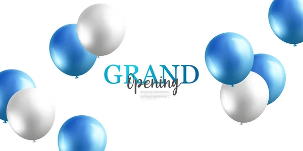 design your opening card with balloon business banner template vector illustration