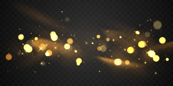 Золотий Боке Фон Блискучими Зірками Елегантний Дизайн Векторні Ілюстрації — стокове фото