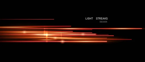 Красива Абстрактна Світлова Лінія Ефекту Дизайну Векторні Ілюстрації Чорному Фоні — стокове фото