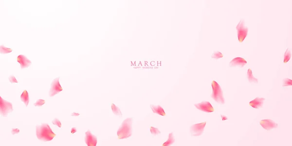 Happy Valentine Day Poster Voucher Design Beautiful Flower Petals Vector — Foto Stock