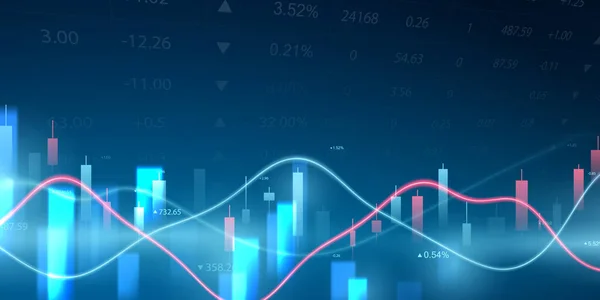 Business Vector Illustration Design Stock Market Charts Forex Trading Charts — Stock Fotó