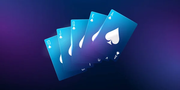 Projekt Tła Kasyna Luksusowych Kart Pokerowych Wektor Ilustracji — Zdjęcie stockowe