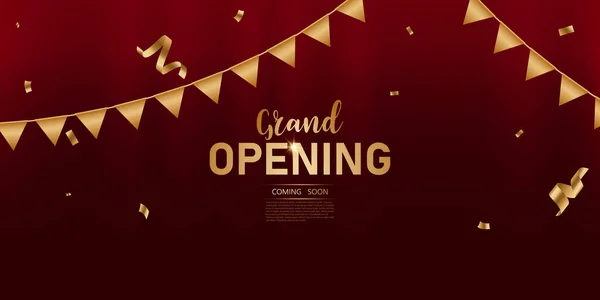 Ontwerp Openingskaart Met Een Elegant Lint Zakelijke Banner Template Vector — Stockfoto