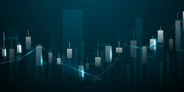 Business Vector Illustration Design Stock Market Charts Forex Trading Charts — Stok Foto